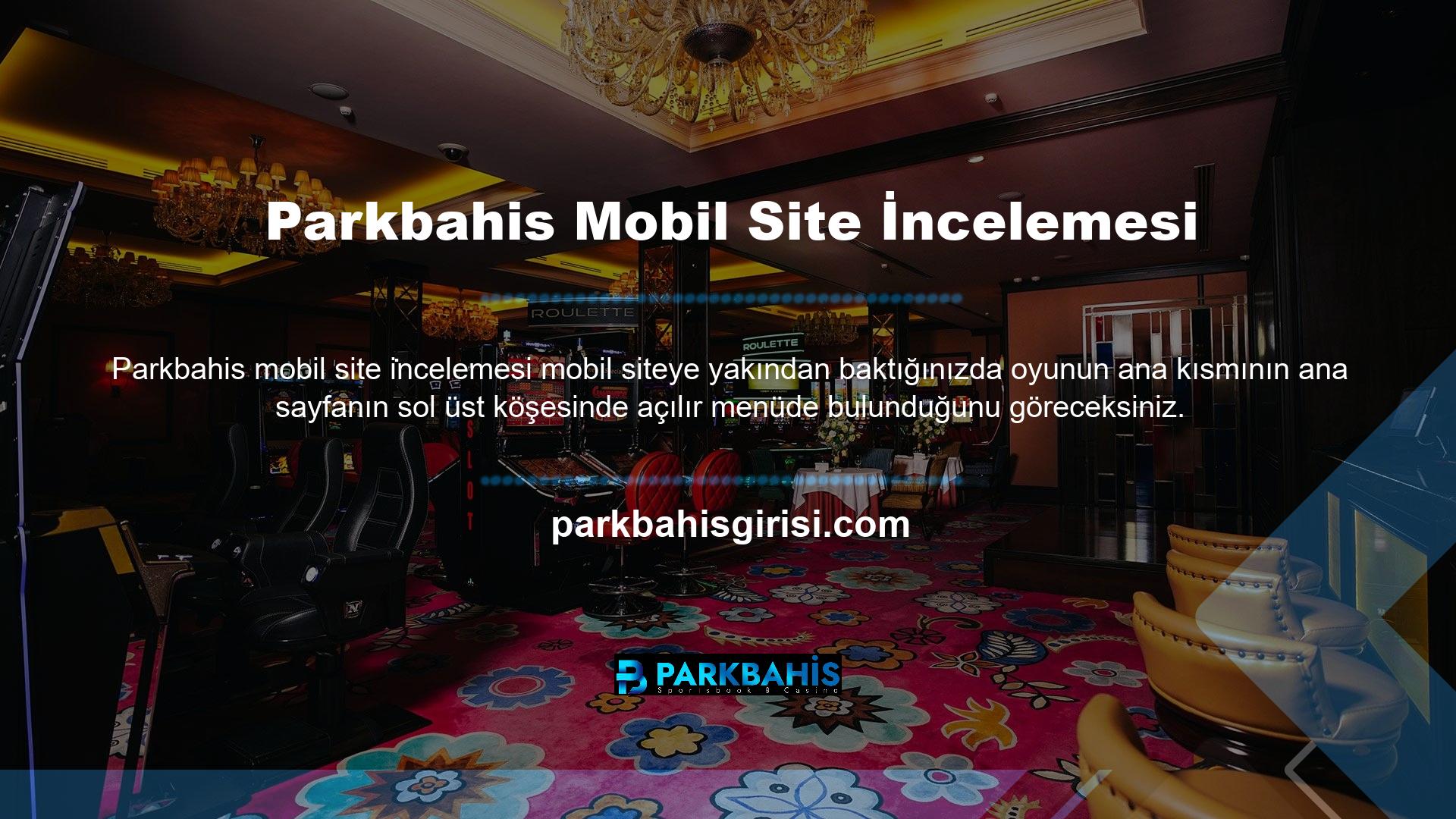 Parkbahis mobil web sitesinin ana sayfasının sağ üst köşesinde Türkçe, İngilizce, Almanca ve Fransızcayı destekleyen hızlı bir karşılaştırma çubuğu bulunmaktadır